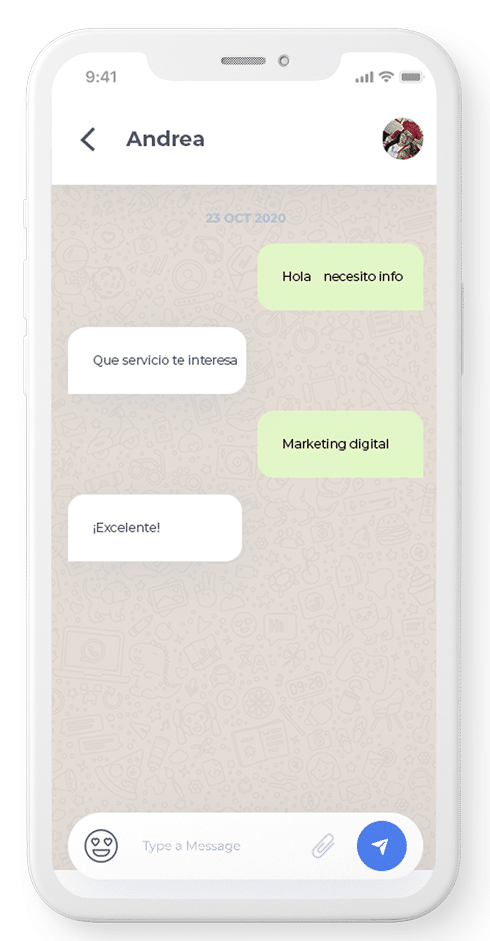 Conversación por Whastapp