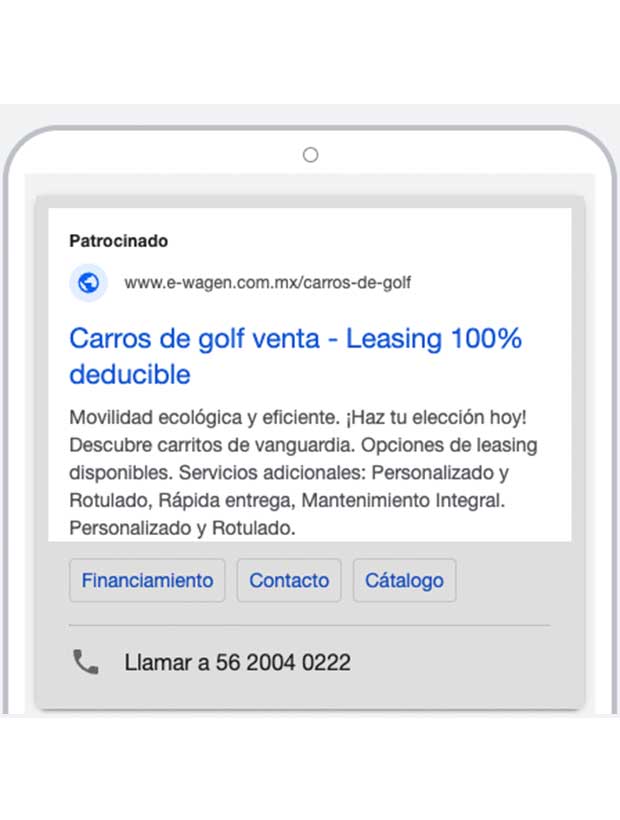 Gogole Ads E-Wagen