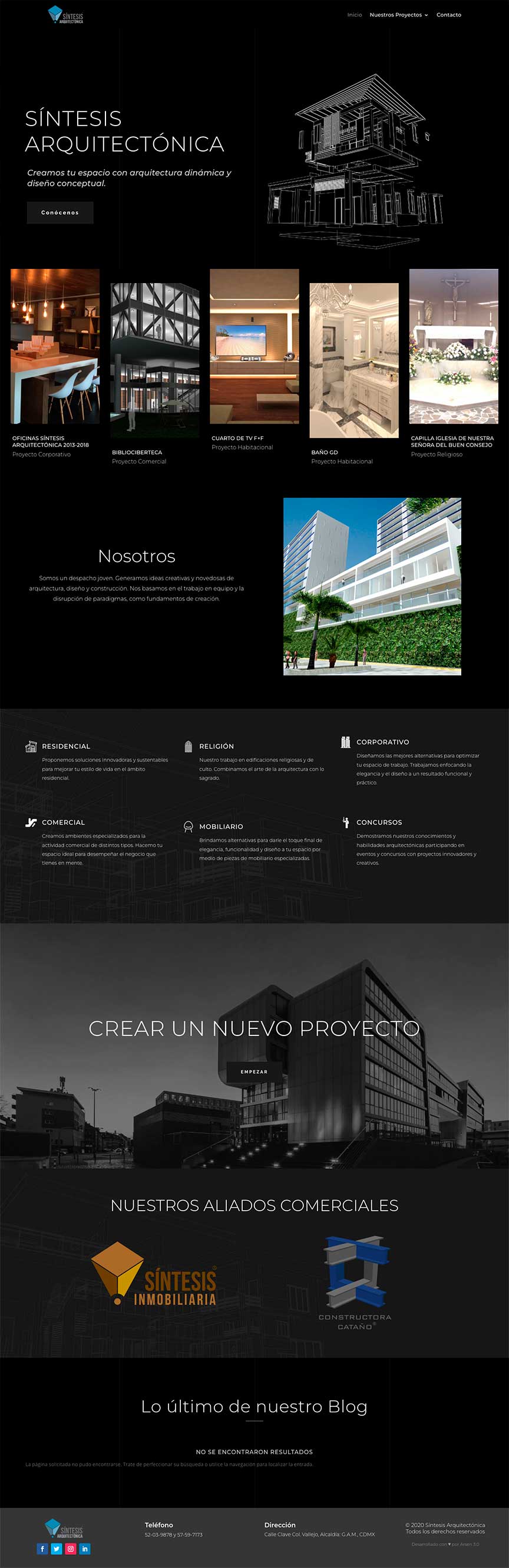 Página web de Síntesis Arquitectónica