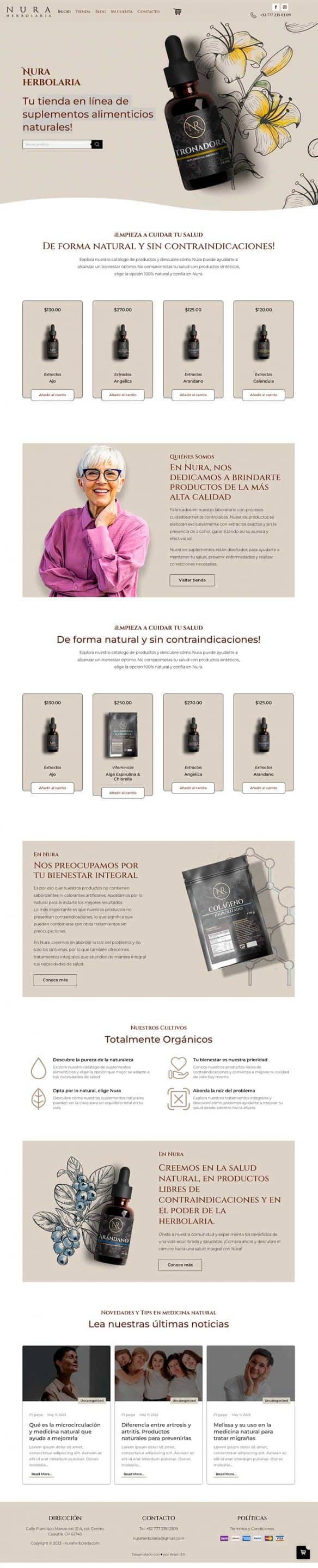 Tienda en Línea de Nura Herbolaria